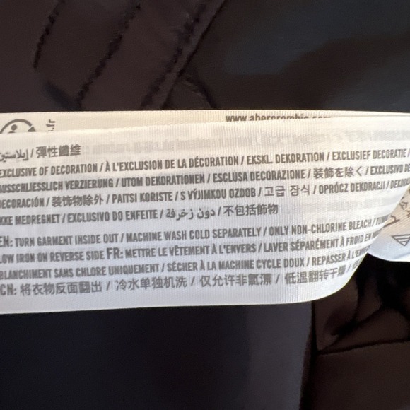 Abercrombie & Fitch Wide Leg Pull On Pants Women's Size Medium Black NWT - Picture 9 of 9